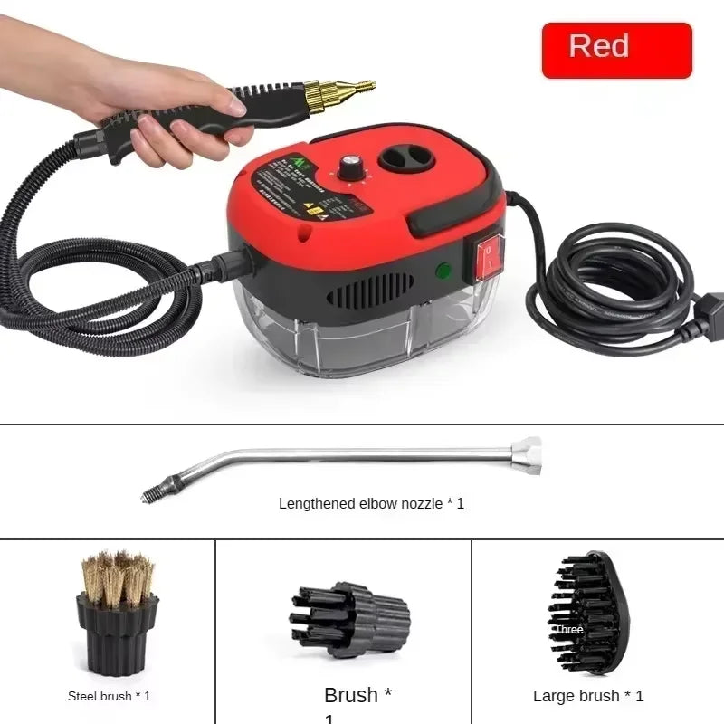 Portable Handheld Steam Cleaner High Temperature Pressurized Steam Cleaning Machine With Brush Heads For Kitchen Car